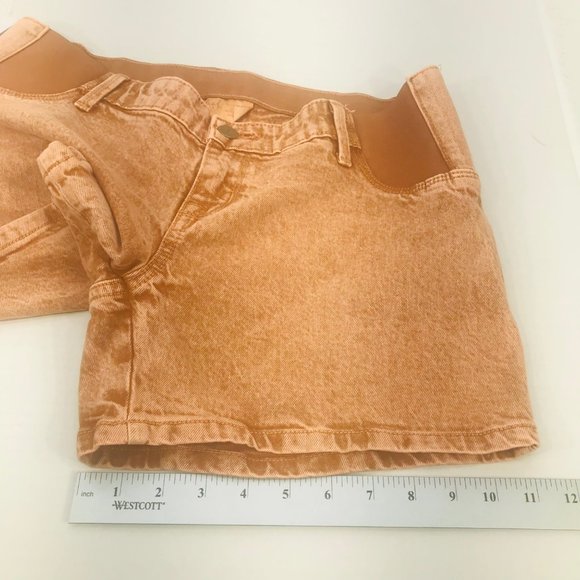 Isabel Maternity Ingrid & Isabel Women's Size 2 Side Panel Brown Carpenter Short - Picture 9 of 16